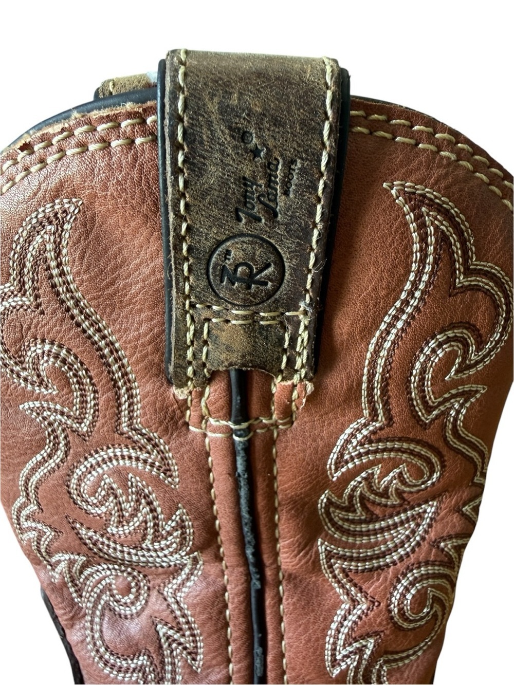 Tony Lama LL552 Kids Rusty Saddle 8" Cowboy Western Boots Shoes Youth Size 9D - Picture 3 of 8